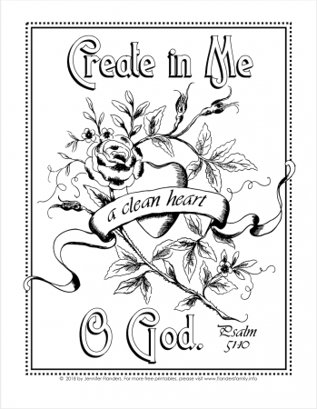 A Clean Heart Coloring Page - Flanders Family Homelife