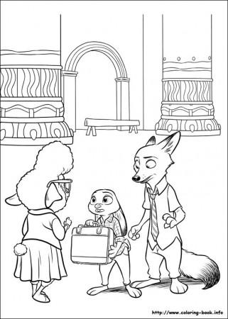 Zootopia Coloring Page