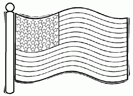 coloring page of american flag - Printable Kids Colouring Pages