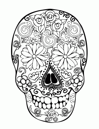 Sugar Skulls - Coloring Pages for Kids and for Adults