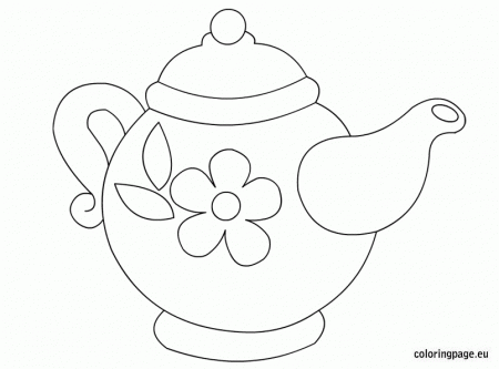 Teapot coloring page printable