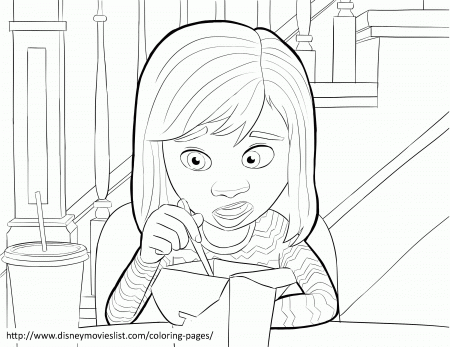 Riley Anderson - Disney's Inside Out Coloring Page