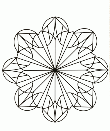 Simple Anti stress Mandala looking like a flower - Mandalas with Geometric  patterns - 100% Mandalas Zen & Anti-stress