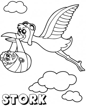 Printable Stork coloring page for free ...topcoloringpages.net