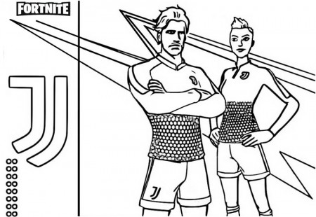 Coloring page Fortnite soccer : Juventus 1