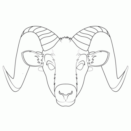 Ram Mask coloring page | Free Printable Coloring Pages