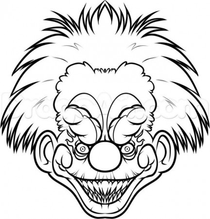 25+ Best Photo of Scary Coloring Pages - albanysinsanity.com | Scary clown  drawing, Scary drawings, Monster coloring pages