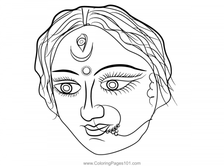 Durga Eye Coloring Page for Kids - Free Hinduism Printable Coloring Pages  Online for Kids - ColoringPages101.com | Coloring Pages for Kids