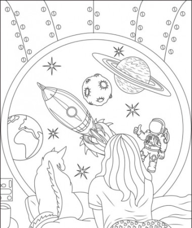 Aesthetic coloring pages to print from many themes