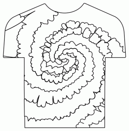 Tie Dye T-Shirt coloring page | Free Printable Coloring Pages