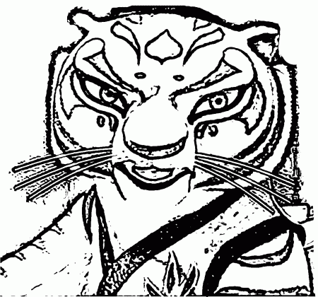 Tigress Kung Fu Panda Coloring Page | Wecoloringpage