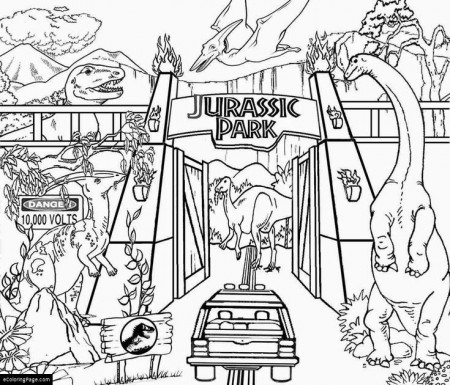 7 Jurassic Park Coloring Pages Printable for Kids | Dinosaur ...