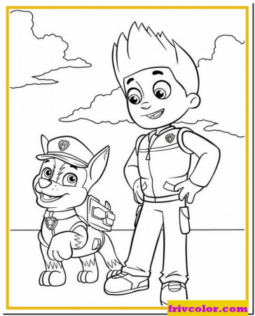 Paw Patrol Ryder And Chase - Friv Free Coloring Pages For Children -
