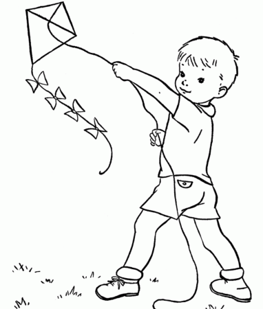 Alphabet Coloring Pages Free Kids Play Kite | Alphabet Coloring ...