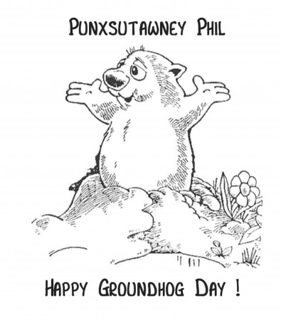 Best Photos of Groundhog S Day Valentine Coloring Page - Groundhog ...