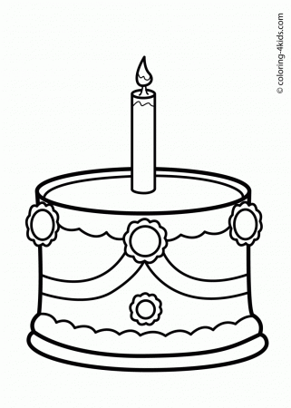 Cake Happy Birthday Party Coloring Pages Muffin Coloring Pages ...
