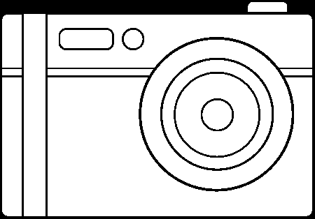 Cartoon Camera Coloring Page - Coloring Pages For All Ages