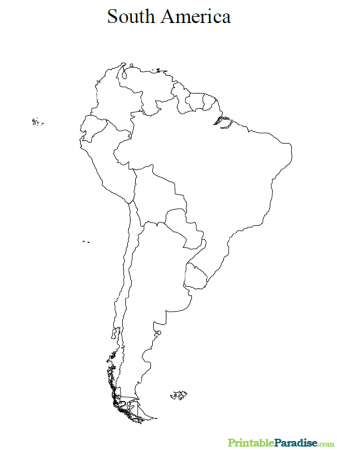 Printable Map of South America - Continent Map