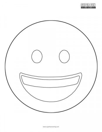 Smiling Face Emoji Coloring Sheet - Super Fun Coloring