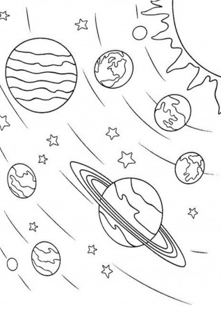 Free & Easy To Print Space Coloring Pages | Space coloring pages, Coloring  pages, Easy coloring pages