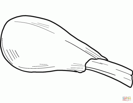 Chicken Leg coloring page | Free Printable Coloring Pages