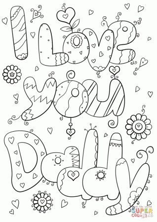 I Love You Daddy coloring page | Free Printable Coloring Pages