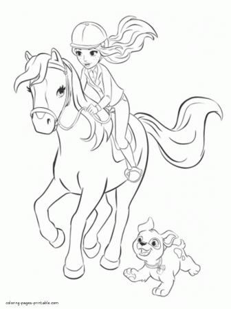 Mia riding a horse coloring page || COLORING-PAGES-PRINTABLE.COM