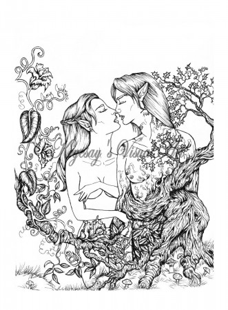 Adult Fantasy - Coloring Pages for Kids and for Adults