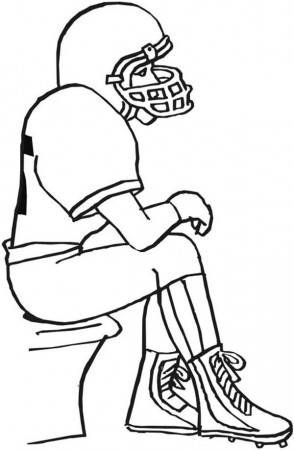 American American Football Waiting on the Bench Coloring Page ...