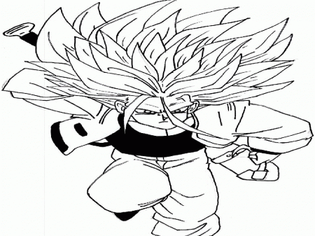 dragon ball z coloring pages trunks super saiyan | Best Coloring ...