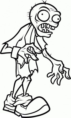 Plant vs Zombie Coloring Page for Kids: Plant vs Zombie Coloring ...