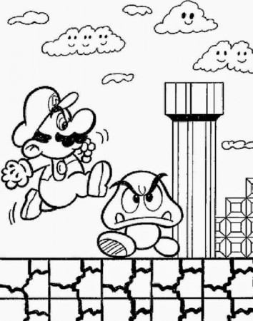 Super Mario Coloring Sheets | Free Coloring Sheet
