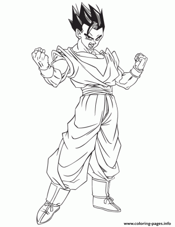 Print dragon ball z mystic gohan coloring page Coloring pages