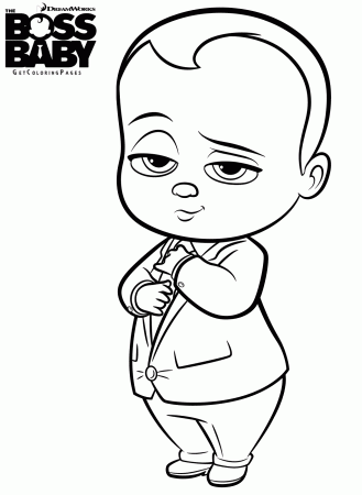 Baby boss free to color for children - Baby Boss Kids Coloring Pages