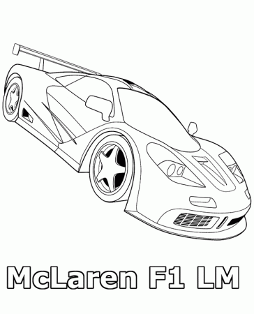 McLaren car coloring page