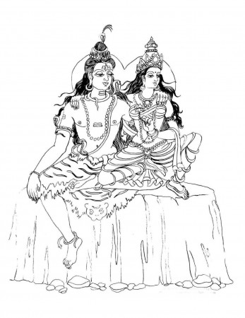 Shiva-Parvati Picture Gallery | Coloring pages, Coloring pages for ...