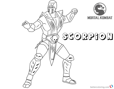 Mortal Kombat Coloring Pages at GetDrawings | Free download