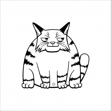 Premium Vector | Cat butt coloring page for cat lovers