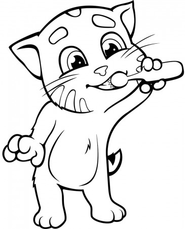 Coloring page Tom the Cat Print Free