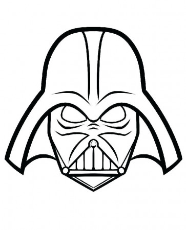 Darth Vader mask coloring book to print and online