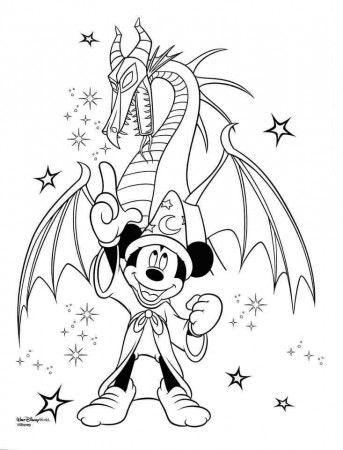 Mickey from Fantasia Coloring Page - Free Printable Coloring Pages for Kids