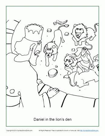Daniel in the Lion's Den Coloring Page