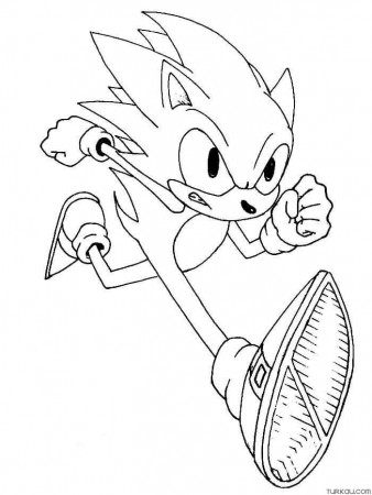Sonic Running Fast Coloring Page » Turkau