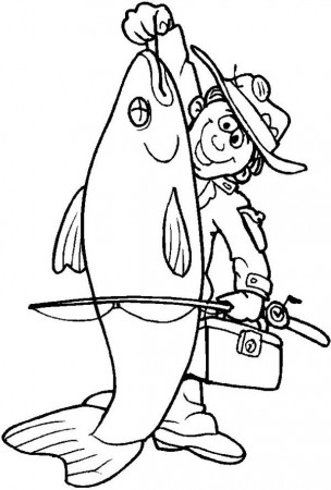 Fisherman Catch Big Fish Coloring Page | Fish coloring page, Happy birthday coloring  pages, Birthday coloring pages