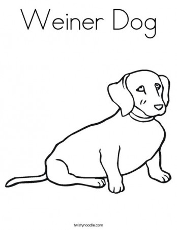 Weiner Dog Coloring Page - Twisty Noodle