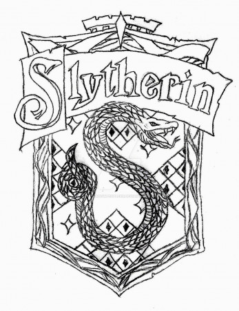 Harry potter house coloring pages