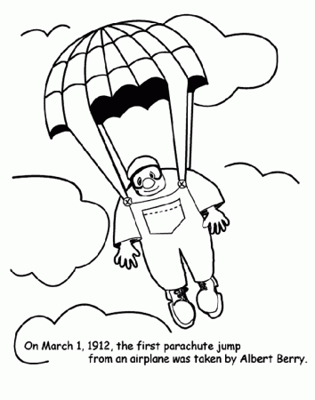 First Parachute Jump Coloring Page | crayola.com