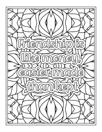 Best Friend Quotes Coloring Book, Quotes coloring Page 8865485 Vector Art  at Vecteezy