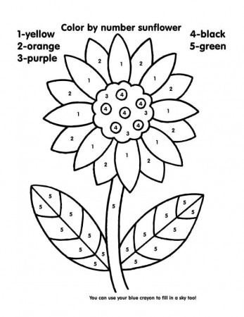 Garden Plants Color By Number Worksheets | 99Worksheets