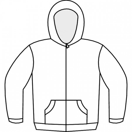 Hoodie garment template.ai Royalty Free Stock SVG Vector